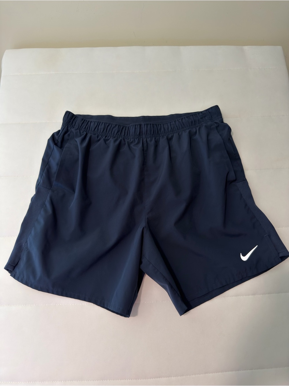 Nike Men’s Navy Athletic Shorts with White Swoosh L